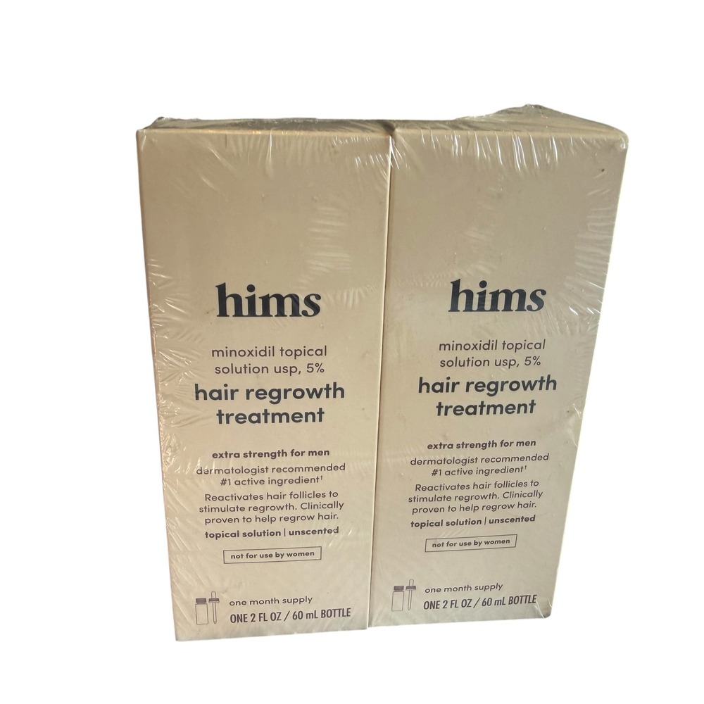 Hims Minoxidil 5% Hair Regrowth Treatment Men 2 Mo Supply 2-Pack SEALED EXP 4-27